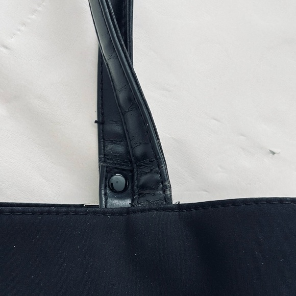 Liz Claiborne Black Laptop Shoulder Tote Bag Up To 14” Lots Of Compartments - Picture 16 of 16